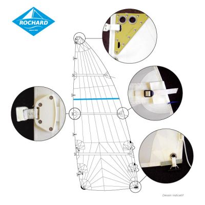 Grand-voile lattée orientée Pro Radial Longévité course-croisière