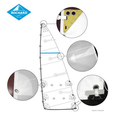 Grand-voile semi-lattée Hydranet Horizontal Expédition